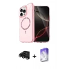 MARSİLYAN™- iPhone 15 Pro Max Kılıf Kıvılcım Form Prime - Siyah Bilvis 5in1 3D Magic Cam Ekran Koruyucu + Raze Metal Kamera Lens - SH