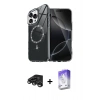 MARSİLYAN™- iPhone 15 Pro Max Kılıf Kıvılcım Form Prime - Siyah Bilvis 5in1 3D Magic Cam Ekran Koruyucu + Raze Metal Kamera Lens - TMGI