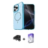 MARSİLYAN™- iPhone 15 Pro Max Kılıf Kıvılcım Form Prime - Siyah Bilvis 5in1 3D Magic Cam Ekran Koruyucu + Raze Metal Kamera Lens - GS