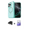 MARSİLYAN™- iPhone 15 Pro Max Kılıf Kıvılcım Form Prime - Siyah Bilvis 5in1 5D Magic Hayalet Cam Ekran Koruyucu + Raze Metal Kamera Lens - GS