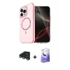 MARSİLYAN™- iPhone 15 Pro Max Kılıf Kıvılcım Form Prime - Siyah Bilvis 5in1 5D Magic Hayalet Cam Ekran Koruyucu + Raze Metal Kamera Lens - LT