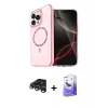 MARSİLYAN™- iPhone 15 Pro Max Kılıf Kıvılcım Form Prime - Siyah Bilvis 5in1 5D Magic Hayalet Cam Ekran Koruyucu + Raze Metal Kamera Lens - GS