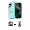 MARSİLYAN™- iPhone 15 Pro Max Kılıf Kıvılcım Form Prime - Siyah Bilvis Hayalet Cam Ekran Koruyucu + PVD Metal Kamera Lens - GI