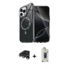 MARSİLYAN™- iPhone 15 Pro Max Kılıf Kıvılcım Form Prime - Siyah Bilvis Hayalet Cam Ekran Koruyucu + Raze Metal Kamera Lens - GS