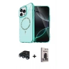 MARSİLYAN™- iPhone 15 Pro Max Kılıf Kıvılcım Form Prime - Siyah Bilvis Hayalet Cam Ekran Koruyucu + Raze Metal Kamera Lens - LT