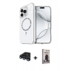 MARSİLYAN™- iPhone 15 Pro Max Kılıf Kıvılcım Form Prime - Siyah Bilvis Hayalet Cam Ekran Koruyucu + Raze Metal Kamera Lens - LT