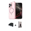MARSİLYAN™- iPhone 15 Pro Max Kılıf Kıvılcım Form Prime - Siyah Bilvis Hayalet Cam Ekran Koruyucu + Raze Metal Kamera Lens - LT