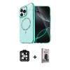 MARSİLYAN™- iPhone 15 Pro Max Kılıf Kıvılcım Form Prime - Siyah Bilvis Hayalet Cam Ekran Koruyucu + PVD Metal Kamera Lens - TU