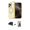 MARSİLYAN™- iPhone 15 Pro Max Kılıf Kıvılcım Form Prime - Siyah Bilvis Hayalet Cam Ekran Koruyucu + Raze Metal Kamera Lens - GS