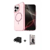 MARSİLYAN™- iPhone 15 Pro Max Kılıf Kıvılcım Form Prime - Siyah Bilvis Hayalet Cam Ekran Koruyucu + Raze Metal Kamera Lens - SH