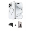 MARSİLYAN™- iPhone 15 Pro Max Kılıf Kıvılcım Form Prime - Siyah Bilvis Hayalet Cam Ekran Koruyucu + Raze Metal Kamera Lens - GS