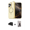 MARSİLYAN™- iPhone 15 Pro Max Kılıf Kıvılcım Form Prime - Siyah Bilvis Hayalet Cam Ekran Koruyucu + Raze Metal Kamera Lens - SH