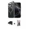 MARSİLYAN™- iPhone 15 Pro Max Kılıf Kıvılcım Form Prime - Siyah Bilvis Hayalet Cam Ekran Koruyucu + Raze Metal Kamera Lens - GS
