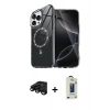 MARSİLYAN™- iPhone 15 Pro Max Kılıf Kıvılcım Form Prime - Siyah Bilvis Hayalet Cam Ekran Koruyucu + Raze Metal Kamera Lens - SH