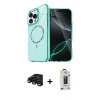MARSİLYAN™- iPhone 15 Pro Max Kılıf Kıvılcım Form Prime - Siyah Bilvis Hayalet Cam Ekran Koruyucu + Raze Metal Kamera Lens - SH