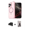 MARSİLYAN™- iPhone 15 Pro Max Kılıf Kıvılcım Form Prime - Siyah Bilvis Hayalet Cam Ekran Koruyucu + Titanyum Gri Raze Metal Kamera Lens