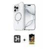 MARSİLYAN™- iPhone 15 Pro Max Kılıf Kıvılcım Form Prime - Siyah Buffer Cam Ekran Koruyucu + PVD Metal Kamera Lens - GI