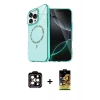 MARSİLYAN™- iPhone 15 Pro Max Kılıf Kıvılcım Form Prime - Siyah Buffer Cam Ekran Koruyucu + PVD Metal Kamera Lens - TU