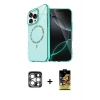MARSİLYAN™- iPhone 15 Pro Max Kılıf Kıvılcım Form Prime - Siyah Buffer Cam Ekran Koruyucu + PVD Metal Kamera Lens - GS