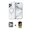MARSİLYAN™- iPhone 15 Pro Max Kılıf Kıvılcım Form Prime - Siyah Buffer Cam Ekran Koruyucu + PVD Metal Kamera Lens - GS