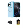 MARSİLYAN™- iPhone 15 Pro Max Kılıf Kıvılcım Form Prime - Siyah Buffer Cam Ekran Koruyucu + Raze Metal Kamera Lens - LT
