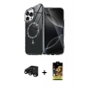 MARSİLYAN™- iPhone 15 Pro Max Kılıf Kıvılcım Form Prime - Siyah Buffer Cam Ekran Koruyucu + Raze Metal Kamera Lens - SH