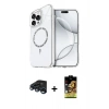 MARSİLYAN™- iPhone 15 Pro Max Kılıf Kıvılcım Form Prime - Siyah Buffer Cam Ekran Koruyucu + Raze Metal Kamera Lens - LT