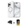 MARSİLYAN™- iPhone 15 Pro Max Kılıf Kıvılcım Form Prime - Siyah Buffer Cam Ekran Koruyucu + Raze Metal Kamera Lens - GS