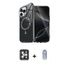 MARSİLYAN™- iPhone 15 Pro Max Kılıf Kıvılcım Form Prime - Siyah Joko Magic 5D Cam + PVD Metal Kamera Lens - GI