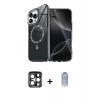 MARSİLYAN™- iPhone 15 Pro Max Kılıf Kıvılcım Form Prime - Siyah Joko Magic 5D Cam + PVD Metal Kamera Lens - LT