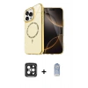 MARSİLYAN™- iPhone 15 Pro Max Kılıf Kıvılcım Form Prime - Siyah Joko Magic 5D Cam + Siyah PVD Metal Kamera Lens