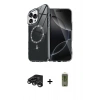 MARSİLYAN™- iPhone 15 Pro Max Kılıf Kıvılcım Form Prime - Siyah Joko Magic 5D Hayalet Cam + Raze Metal Kamera Lens - TMGI