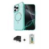 MARSİLYAN™- iPhone 15 Pro Max Kılıf Kıvılcım Form Prime - Siyah Polymer Nano Ekran Koruyucu + Raze Metal Kamera Lens - GS