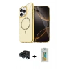 MARSİLYAN™- iPhone 15 Pro Max Kılıf Kıvılcım Form Prime - Siyah Polymer Nano Ekran Koruyucu + Raze Metal Kamera Lens - LT