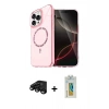 MARSİLYAN™- iPhone 15 Pro Max Kılıf Kıvılcım Form Prime - Siyah Polymer Nano Ekran Koruyucu + Raze Metal Kamera Lens - SH