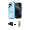MARSİLYAN™- iPhone 15 Pro Max Kılıf Kıvılcım Form Prime - Siyah Polymer Nano Ekran Koruyucu + Raze Metal Kamera Lens - SH