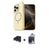 MARSİLYAN™- iPhone 15 Pro Max Kılıf Kıvılcım Form Prime - Siyah Vanessa Magic Cam + Raze Metal Kamera Lens - LT
