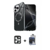 MARSİLYAN™- iPhone 15 Pro Max Kılıf Kıvılcım Form Prime - Siyah Vanessa Magic Cam + PVD Metal Kamera Lens - LT