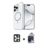 MARSİLYAN™- iPhone 15 Pro Max Kılıf Kıvılcım Form Prime - Siyah Vanessa Magic Cam + PVD Metal Kamera Lens - LT