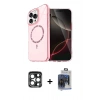 MARSİLYAN™- iPhone 15 Pro Max Kılıf Kıvılcım Form Prime - Siyah Vanessa Magic Cam + PVD Metal Kamera Lens - LT