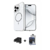 MARSİLYAN™- iPhone 15 Pro Max Kılıf Kıvılcım Form Prime - Siyah Vanessa Magic Cam + Raze Metal Kamera Lens - TMGI