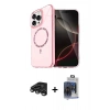 MARSİLYAN™- iPhone 15 Pro Max Kılıf Kıvılcım Form Prime - Siyah Vanessa Magic Cam + Raze Metal Kamera Lens - TMGI