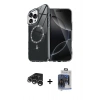 MARSİLYAN™- iPhone 15 Pro Max Kılıf Kıvılcım Form Prime - Siyah Vanessa Magic Cam + Raze Metal Kamera Lens - GS