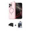 MARSİLYAN™- iPhone 15 Pro Max Kılıf Kıvılcım Form Prime - Siyah Vanessa Magic Cam + Siyah Raze Metal Kamera Lens