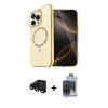 MARSİLYAN™- iPhone 15 Pro Max Kılıf Kıvılcım Form Prime - Siyah Vanessa Magic Cam + Siyah Raze Metal Kamera Lens