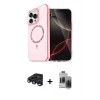 MARSİLYAN™- iPhone 15 Pro Max Kılıf Kıvılcım Form Prime - Siyah Vanessa Magic Hayalet Cam + Raze Metal Kamera Lens - LT