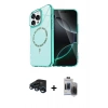 MARSİLYAN™- iPhone 15 Pro Max Kılıf Kıvılcım Form Prime - Siyah Vanessa Magic Hayalet Cam + Raze Metal Kamera Lens - LT