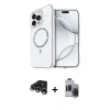 MARSİLYAN™- iPhone 15 Pro Max Kılıf Kıvılcım Form Prime - Siyah Vanessa Magic Hayalet Cam + Raze Metal Kamera Lens - GS