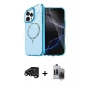 MARSİLYAN™- iPhone 15 Pro Max Kılıf Kıvılcım Form Prime - Siyah Vanessa Magic Hayalet Cam + Raze Metal Kamera Lens - TMGI