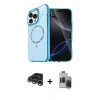MARSİLYAN™- iPhone 15 Pro Max Kılıf Kıvılcım Form Prime - Siyah Vanessa Magic Hayalet Cam + Raze Metal Kamera Lens - GS